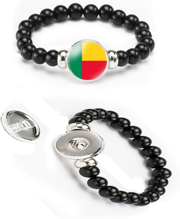 vmcoatdu National Flag Bracelet Elastic Rope Beaded Bracelet Support Your Country Travel Souvenir Gifts for Men Women - Image 4